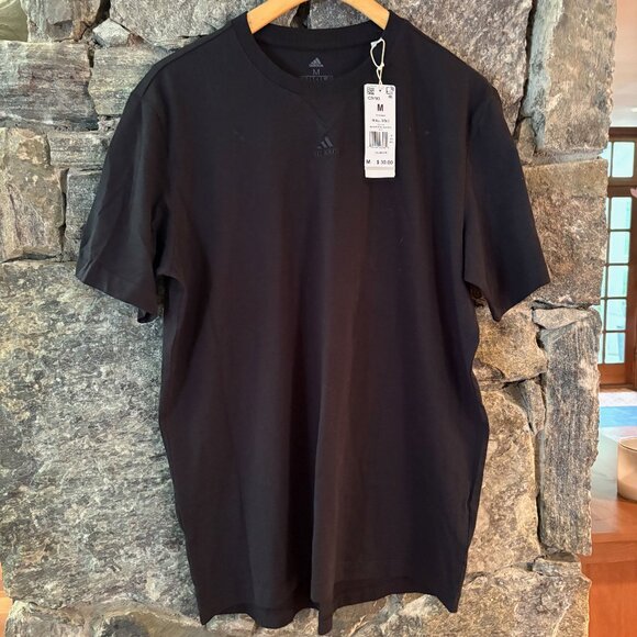 MENS ADIDAS LOOSEFIT MULTISPORT BLACK T SHIRT SZ MED (GENEROUSLY SIZED); NWT - Picture 1 of 4